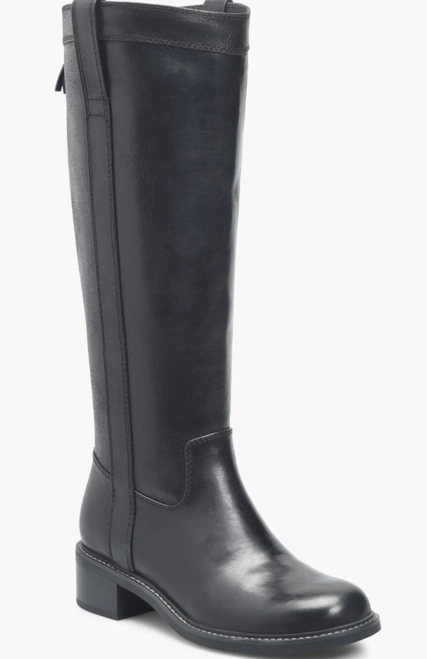 Sofft Taryn Knee High Boots 9 Black Leather Riding Equestrian Tall Prep